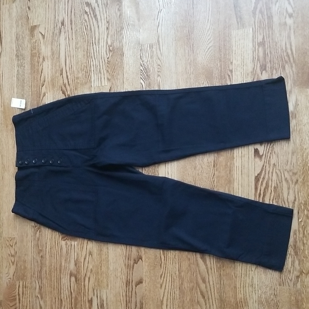 (6) NWT GAP Cotton Blend Black High Rise Ankle Pants with Pockets